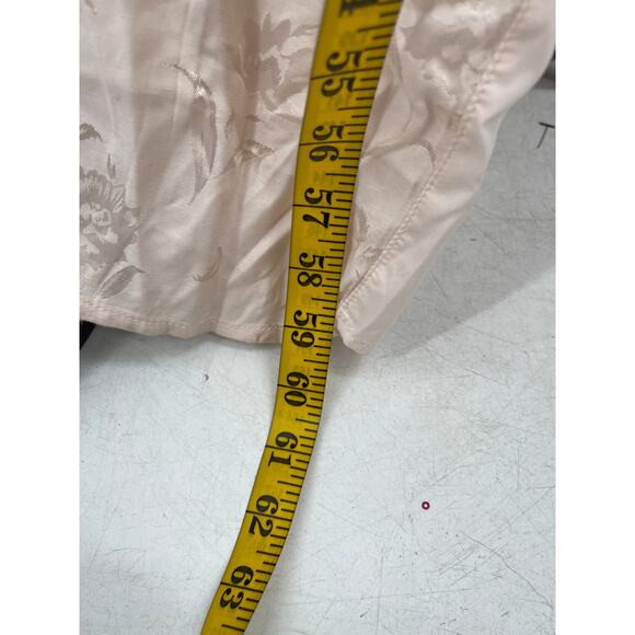 LULU'S SZ S Red Carpet Ready Peach Floral Satin Jacquard Maxi Dress NEW B23 flaw - Picture 5 of 8